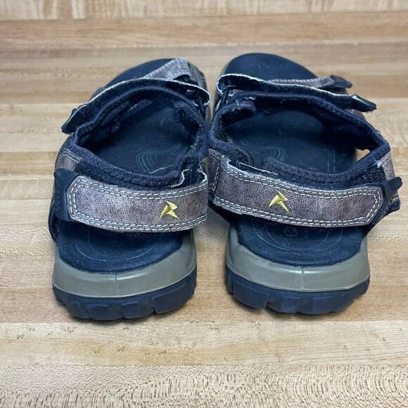 Ecco Mens Adjustable Strap Open Toe Leather Flat Sports Sandal Olive Size US 11 - Picture 4 of 5